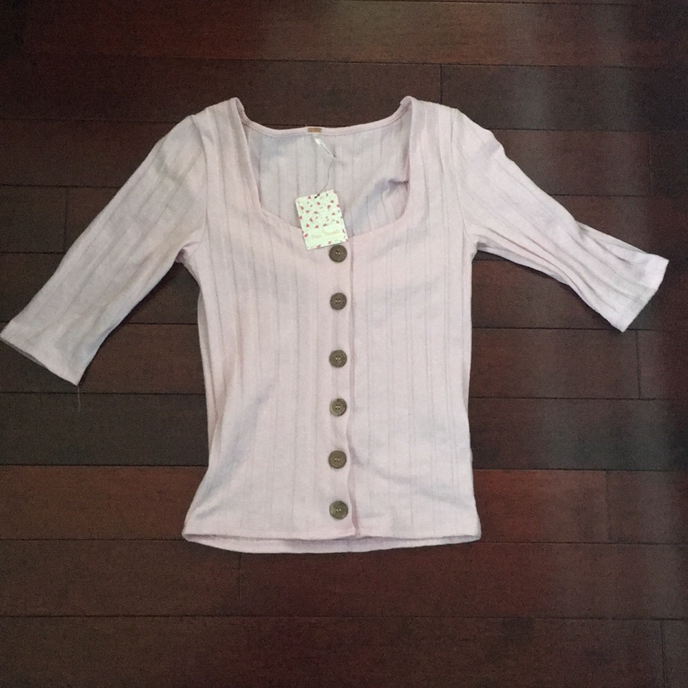 NEW Free People button up long sleeve top